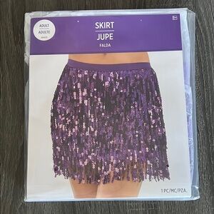 Purple Sequin Skirt